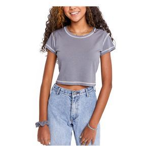 SUNDOWN BY SPLENDID Womens Gray Short Length Short Sleeve Crew Neck T-Shirt S